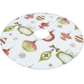 Set Retro Weihnachtsverzierungen Polyester Weihnachtsbaumdecke (Schrägansicht)