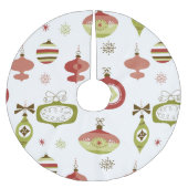 Set Retro Weihnachtsverzierungen Polyester Weihnachtsbaumdecke (Vorderseite)