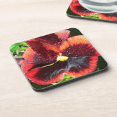 Set "Riesenweiße Orange Pansy Untersetzer" (6) Untersetzer (Linke Seite)