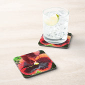 Set "Riesenweiße Orange Pansy Untersetzer" (6) Untersetzer (Rechte Seite)