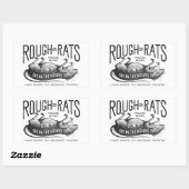 Set "Rough on Rats Advertisement" Rechteckiger Aufkleber (Blatt)