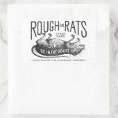Set "Rough on Rats Advertisement" Rechteckiger Aufkleber (Tasche)