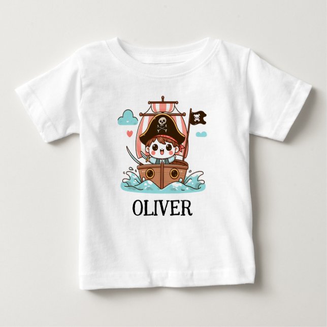 Set Sail for Adventure! Pirate Kid Baby T-shirt (Vorderseite)