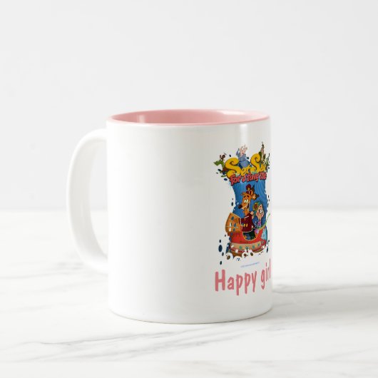 Set Sail für ein Funny Tale Poster Zwei-Tone-Tasse Zweifarbige Tasse (Vorderseite Links)