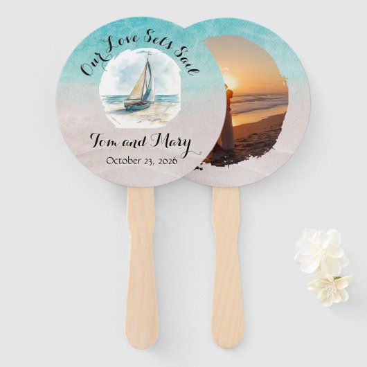 Set Sail Hand Fans Fächer (Vorne und Hinten)