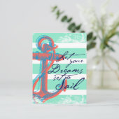 Set Sail lass Postkarte (Stehend Vorderseite)