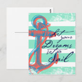 Set Sail lass Postkarte (Vorne/Hinten)