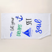 Set Sail lass Strandtuch (Vorderseite)