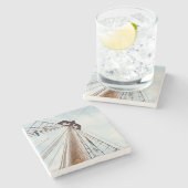 "Set Sail" Marmorstein Stone Untersetzer (Seitenansicht)