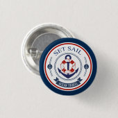 Set Sail Ocean Travel Nautic Button (Vorne & Hinten)