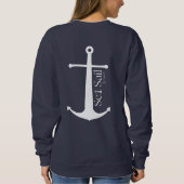 Set Sail von Kristin Anchor Sweatshirt (Rückseite)