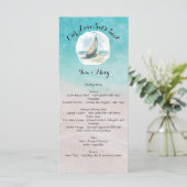 Set Sail Wedding Menu Menükarte (Stehend Vorderseite)
