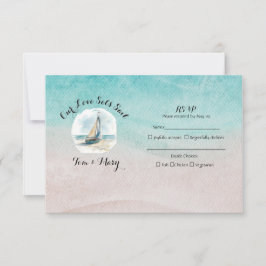 Set Sail Wedding RSVP Karte