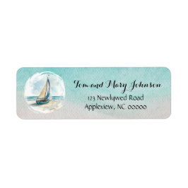 Set Sail Wedding Rücksendeadresse Etikett