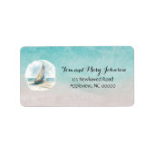 Set Sail Wedding Save the Date Adressaufkleber (Vorne)