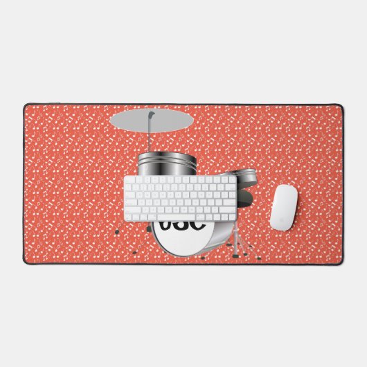 Set-Schlagzeug-Design-Schreibtischmatte Schreibtischunterlage (Tastatur & Maus)