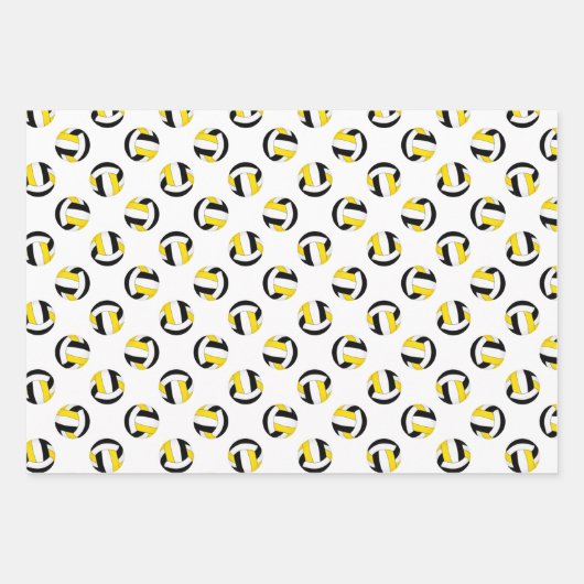 Set-Schwarzgoldkuchenmuster Geschenkpapier Set (Vorderseite 3)