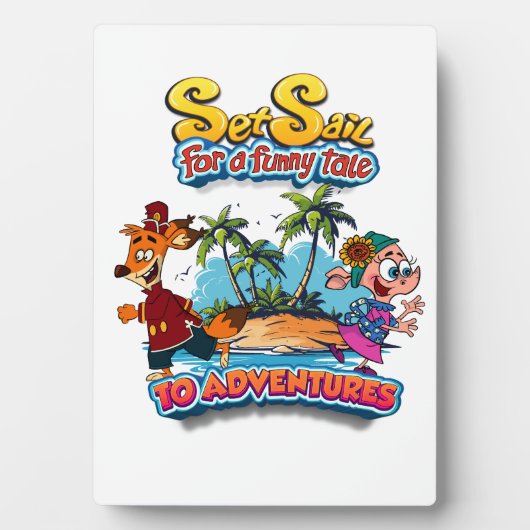 Set Segel für ein Abenteuer auf der Insel Fotoplatte (Vorderseite)