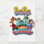 Set Segel für ein Abenteuer auf der Insel Lebensmitteletikett (Einzelnes Label)