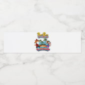 Set Segelboot auf der Insel Funny Tale Wasserflaschenetikett (Einzelnes Label)