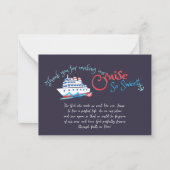 Set Segelfahrt dank Crew Mitteilungskarte (Vorderseite)