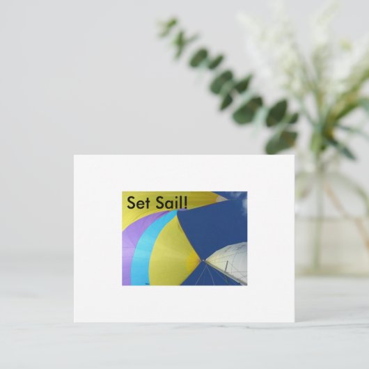 Set Segle! Postkarte (Stehend Vorderseite)