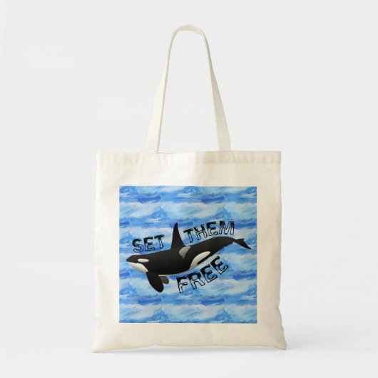 "Set sie frei" Orca Tragetasche (Vorne)