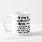 Set sie Freie lustige Mug Kaffeetasse (Links)