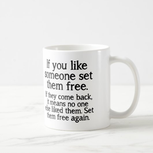 Set sie Freie lustige Mug Kaffeetasse (Rechts)