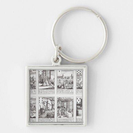 Set Spielkarteschilderung Satirical Schlüsselanhänger (Vorne)