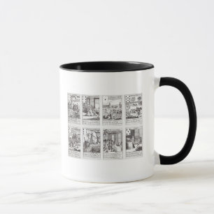 Set Spielkarteschilderung Satirical Tasse