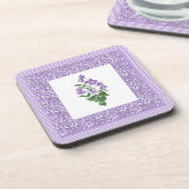 Set Square Untersetzer, Violets und Karo Gingham Untersetzer (Linke Seite)