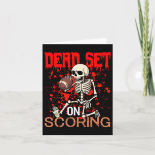 Set über die Punktwertung Skeleton Football Player Karte