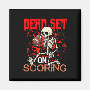 Set über die Punktwertung Skeleton Football Player Magnet