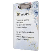 Set und Empowerment Gedicht Klemmbrett (Links)