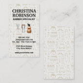 Set- und Symbolmuster für Barbertools Visitenkarte (Vorne/Hinten)