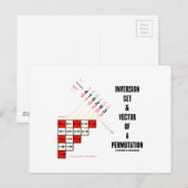 Set und Vektor einer Permutation Postkarte (Vorne/Hinten)