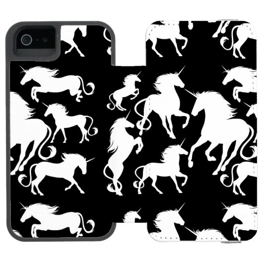 Set Unicorns Incipio iPhone Geldbeutel-Hülle (Folio Geöffnet)