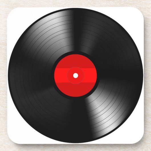 Set Untersetzer aus Vinyl-Schallplatten (Vorderseite)