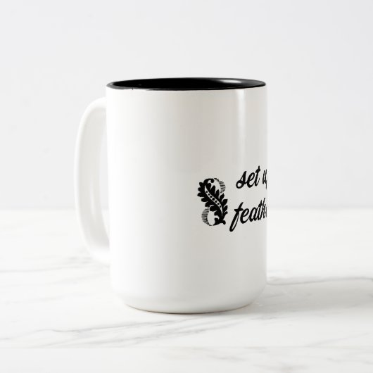 Set-Up-Feder-Tasse Zweifarbige Tasse (Vorderseite Links)