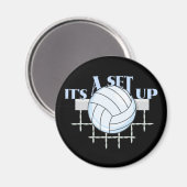Set Up Volleyball Magnet (Vorderseite/Rückseite)