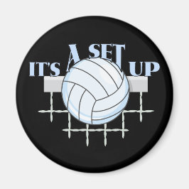 Set Up Volleyball Magnet