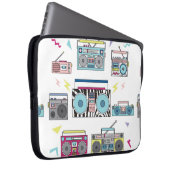 Set verschiedener Vintager Kassettenabspielgeräte. Laptopschutzhülle (Vorne Rechts)