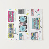 Set verschiedener Vintager Kassettenabspielgeräte. Wandteppich (Vorderseite (Horizontal))