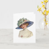 Set Vintage Modewaren Notecard (5) Karte (Gelbe Blume)
