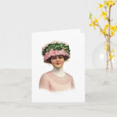 Set Vintage Modewaren Notecards (2) Karte (Gelbe Blume)