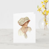 Set Vintage Modewaren Notecards [4B] Karte (Gelbe Blume)
