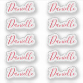 Set von 10 - Elegante Signature Script Name Daniel Aufkleber (Vorderseite)