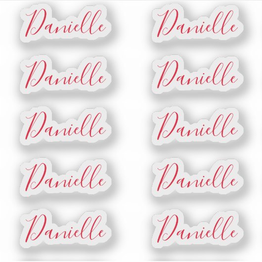 Set von 10 - Elegante Signature Script Name Daniel Aufkleber (Vorderseite)