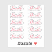 Set von 10 - Elegante Signature Script Name Daniel Aufkleber (Blatt)